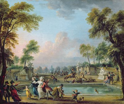 La carica del principe di Lambesc (1751-1825) nei giardini delle Tuileries, 12 luglio 1789 da Jean Baptiste Lallemand